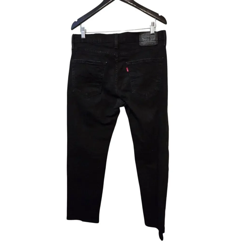 Levi's Black 541 Straight Leg Jeans Mens 32